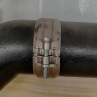Raccords rapides EN877 en acier inoxydable 304 poli, type B, sans moyeu, avec joint en caoutchouc EPDM pour tuyaux en fonte, certifiés CE