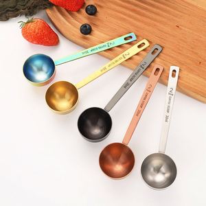 Cuillère à mesurer personnalisée en acier inoxydable, design unique, faite à la main, plaquée or, avec long manche - Product Image 6