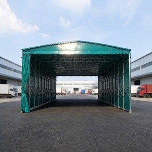 Auvent coulissant de grande taille pour extérieur Qiteng, structure en acier, revêtement PVC, imperméable, rétractable, mobile, pour garage et abri de voiture - Product Image 1