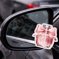 Tarjetas de Visita Plegables con Forma de Botella de Perfume, Personalizadas con Corte a Troquel, Tarjetas con Código QR de Forma Única, Marketing Creativo y de Marca