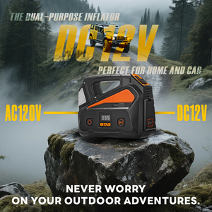 Richtek 2025 yeni varış taşınabilir 12V elektrikli hava kompresörü pompası plastik dijital lastik şişirme With100 PSI 120W - Product Image 2