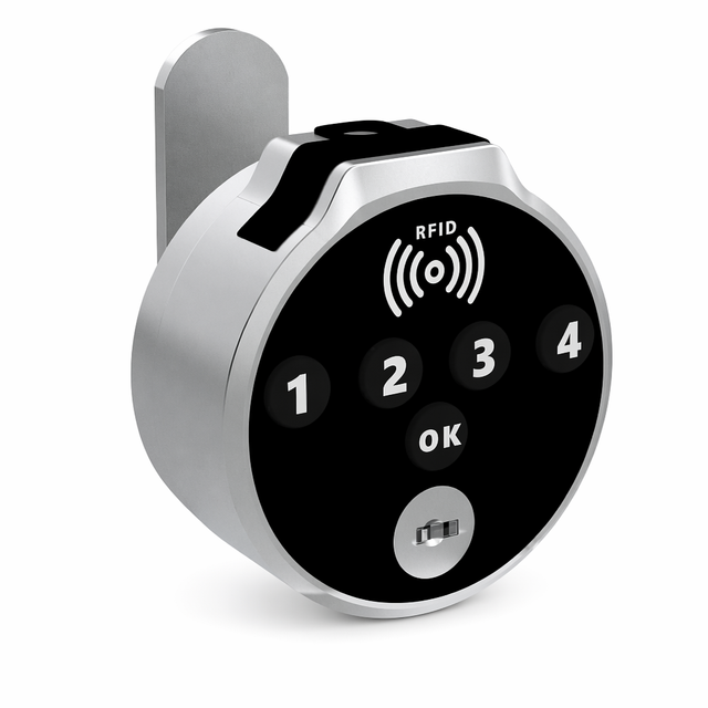 Zinc Alloy Keypad Electronic Cabinet Lock Password RFID Card Unlock Locker Lock with Built-in 3V Lithium Battery