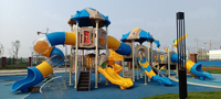 Ensemble de jeux d'extérieur en plastique attrayant pour l'école maternelle, jeux de parc, équipement de terrain de jeux, toboggan à double étage
