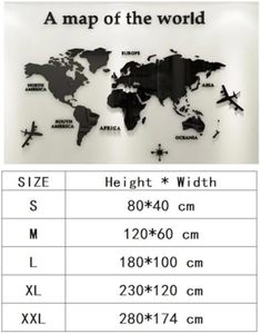 สติ๊กเกอร์อะคริลิคติดผนังแบบทันสมัย3D สั่งทำสติ๊กเกอร์แผนที่โลก - Product Image 6