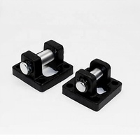 Support de fixation double oreille pour vérin pneumatique en fonte noire peinte – Support de vérin pour cylindre à air