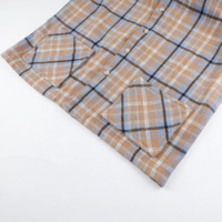 Chemise décontractée pour femme en flanelle mélangée polyester/laine brossée, écologique, douce pour la peau, col cubain, classique, pour le quotidien, printemps