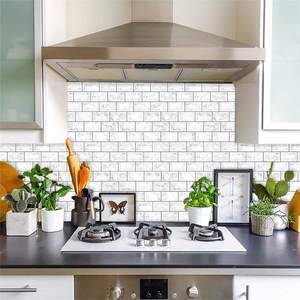 Piastrelle adesive cucina impermeabile mosaico nero backsplash peel and stick piastrelle adesive 3d - Product Image 5