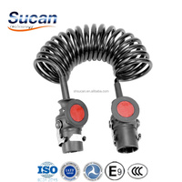 Pièces et accessoires de remorque et de camion de qualité supérieure, câbles d'extension à ressort, spirales pour camions 24v, prises de remorque EBS/ABS