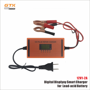 Cargador de batería portátil de 12V 1-2A, pantalla de progreso, Protector de seguridad, adaptador de CC <span class=keywords><strong>Universal</strong></span> para coche, Scooter eléctrico, compatible con AU EU UK - Product Image 2