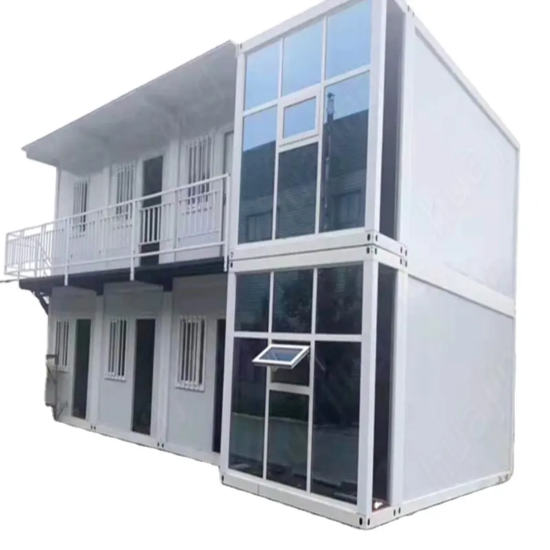 Modern 20ft Flat Pack Low Lost Duplex Stackable Prefab Living Container House Frame Prefabricated 4 Bedroom