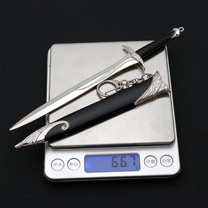 18cm in lega di zinco metallo signore della spada portachiavi portachiavi con anello per film periferiche modelli di spada artigianato per Cosplay - Product Image 3