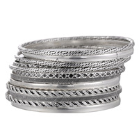 Ensemble de 12 bracelets style bohème, multi-couches, en alliage, unisexe, tendance, style européen et américain, style influenceur
