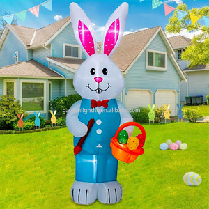 8FT Easter LED Light-Up Rabbit <b>Eggs</b> Waterproof Yard Lawn <b>Decorations</b> for Festive Parties IP44 DC Power Supply Light-Up Feature - Product Image 4