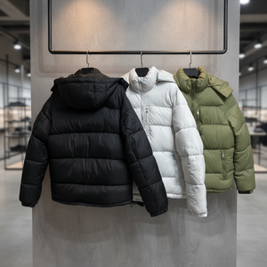 Giacca Imbottita Reversibile di Alta Qualità per <span class=keywords><strong>Uomo</strong></span>, con Cappuccio e Chiusura a Zip, Calda e Impermeabile, Design di Lusso - Product Image 5