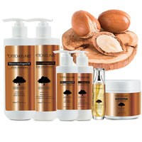 Ensemble de Soins Capillaires Naturels OEM Shampoing et Après-Shampoing Lissant Soie Huile d'Argan Beurre de Karité Marque Blanche
