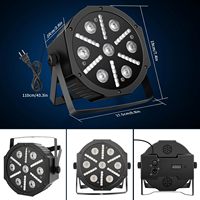 Projecteur LED Mini Par 7 LED RGBW avec télécommande, étanche IP54 pour extérieur, DMX, éclairage de voiture