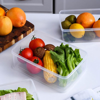 Juego de 6 Recipientes Herméticos para Almacenamiento de Alimentos, Reciclados, Aptos para Alimentos, con una Caja
