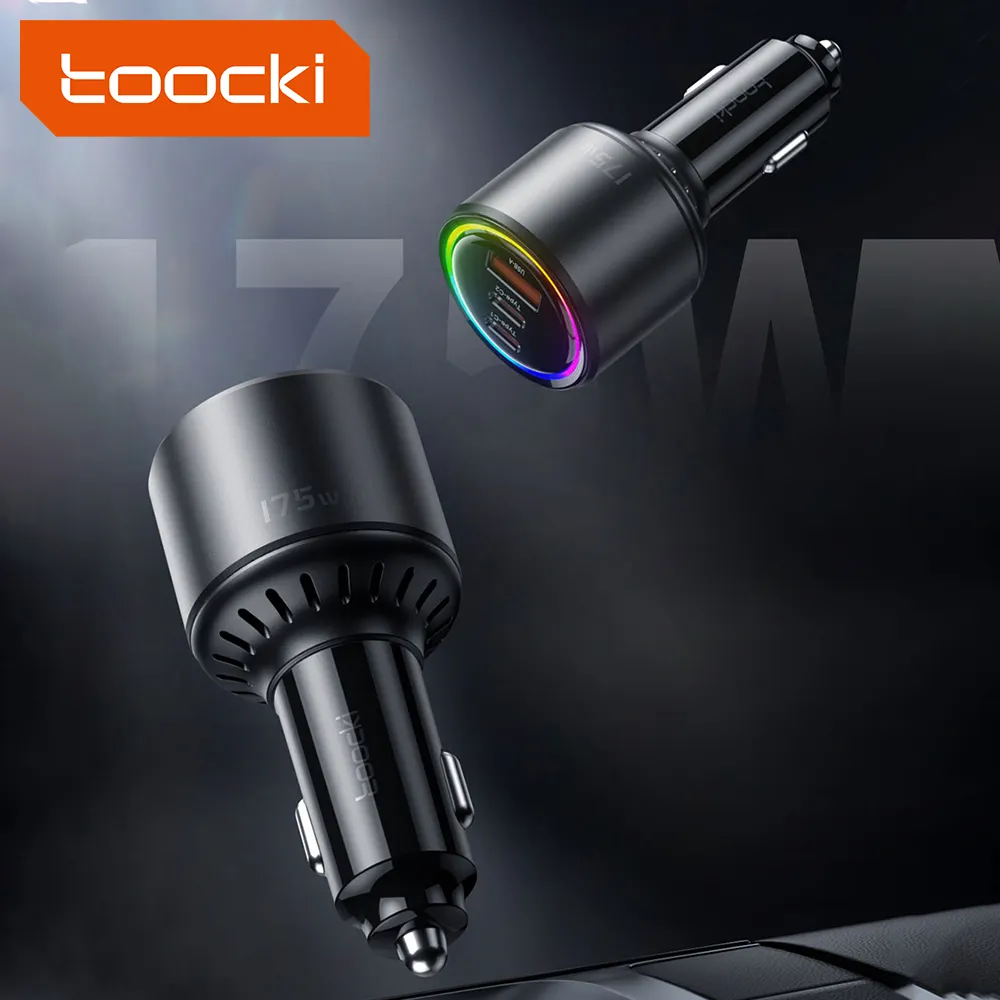 Toocki Nieuw Aankomen 175W Oplader Auto-Accu Auto-Oplader Snel Opladen Kleurrijk 3 In 1 Voor Iphone15