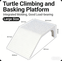 Plateforme de bain de soleil pour tortue d'eau peu profonde, rampe pour reptile semi-aquatique, décoration d'aquarium durable et écologique en ABS