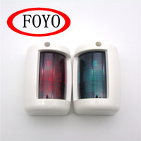 Feux de navigation LED Foyo 1w 12v, signal lumineux rouge, vert, blanc, lampe de signalisation pour mini bateau marin, yacht, mât, tribord, port