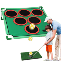 Mini kit de golf portable pour l'entraînement en intérieur et en extérieur, avec balles collantes, pour le chipping, le cornhole et l'entraînement au swing