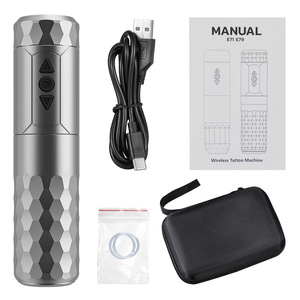 เครื่องสักไร้สาย 1400mAh ปากกาดิจิตอล LED มอเตอร์ไร้แกนแบบโรตารี่ ใช้แบตเตอรี่ สำหรับงานศิลปะบนร่างกาย - Product Image 3