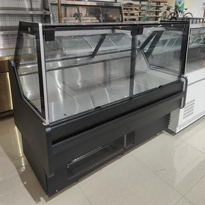 Réfrigérateur commercial à refroidissement par air <span class=keywords><strong>de</strong></span> 2,9 m, réfrigérateur numérique à température unique, vitrine pour la viande fraîche et le poisson, réfrigérateur/vitrine pour boucheries - Product Image 4