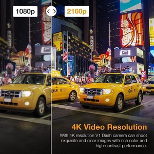 Cámara de Video para Auto UHD 4K 2160p, Grabadora de Conducción con Wifi, GPS, Caja Negra Pequeña para Auto, Pantalla Táctil Delantera y Trasera, Dashcam 4K - Product Image 3