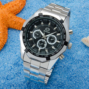 Montre de luxe pour homme 8084, marque de mode, sport, alliage, acier inoxydable, quartz, 46 mm, verre, aiguilles, étanche 3 ATM, affaires - Product Image 2