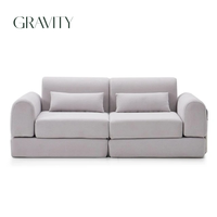 Weiches Neues Bestseller Komfortables Hochdichtes Doppel-Schlafsofa für Wohnzimmer Apartment Faltbares Verstellbares Stoffsofa