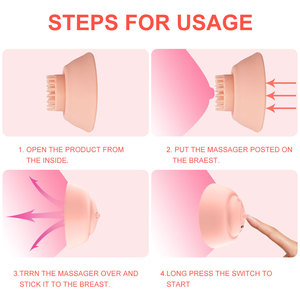 Masajeador de Senos Eléctrico Inalámbrico XLN de 10 Frecuencias, Recargable por USB, de Silicona, Resistente al Agua, con Calor, Vibración y Lactancia - Product Image 4