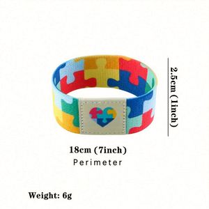 Bracelet élastique personnalisé pour la sensibilisation à l'autisme, bracelet extensible pour la main, bracelet anime, accessoires de mode pour hommes et femmes, bijoux - Product Image 6