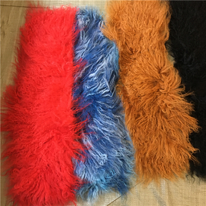 Tappeto in Pelliccia di Pecora Mongola a Pelo Lungo e Riccio, Vari Colori, Retro in Morbida Pelle Scamosciata, 100% Lana d'Agnello Mongola per Abbigliamento e Auto - Product Image 4