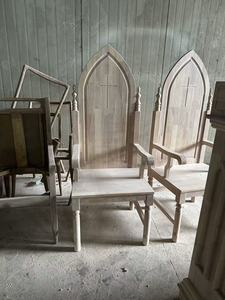 Banc d'église en bois personnalisable CH-B185, chaises d'<span class=keywords><strong>évêque</strong></span>, variété de tailles, couleurs et styles pour les meubles de théâtre - Product Image 4