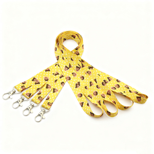 Lanière personnalisée en polyester avec logo imprimé en sérigraphie, porte-clés, lanière de sublimation en PET, vente en gros d'usine - Product Image 3