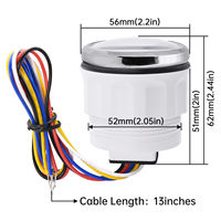 12V 52mm Auto Racing Tachometer Gauge Meter 3000 Rpm 2 Red Pointer White Led