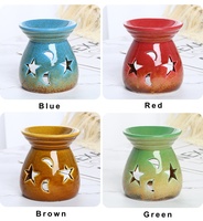 Brûleur à huile en céramique d'aromathérapie, brûleur à cire fondue, porte-bougie chauffe-plat, diffuseur d'arômes, lampe à parfum