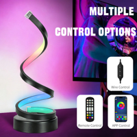 Lampe RGB moderne avec télécommande, flexible, décorative, lumière de nuit pour bar et salle de jeux