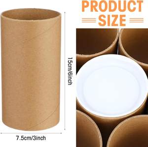 أنبوب بريد ورقي أنبوب تعبئة مع أغطية أو أنبوب بريد دائري من الورق المقوى للأعمال الفنية الحرفية خرائط الشحن التعبئة والتغليف - Product Image 4