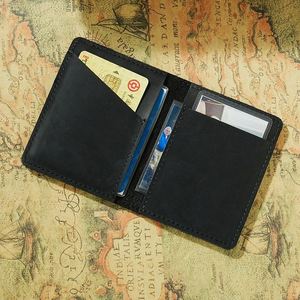 Tarjetero Multifuncional Portátil Hecho a Mano de Cuero Crazy Horse Vintage, Ultrafino, de Cuero Genuino para Tarjetas de Crédito - Product Image 3