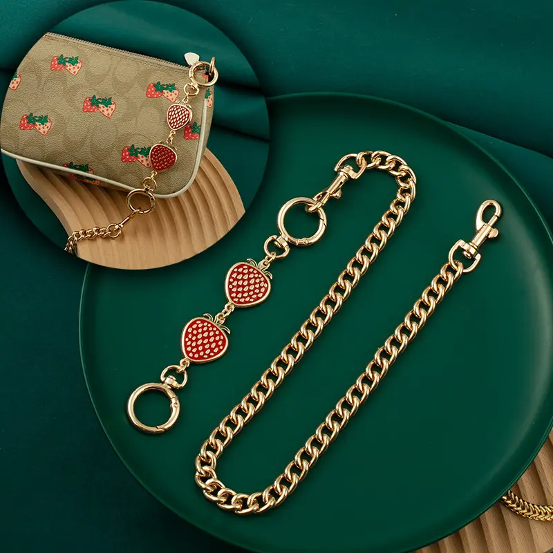 REWIN Sac à main de luxe Accessoires Strawberry Purse Shoulder Belt Bag Strap Extender Chain Replacement