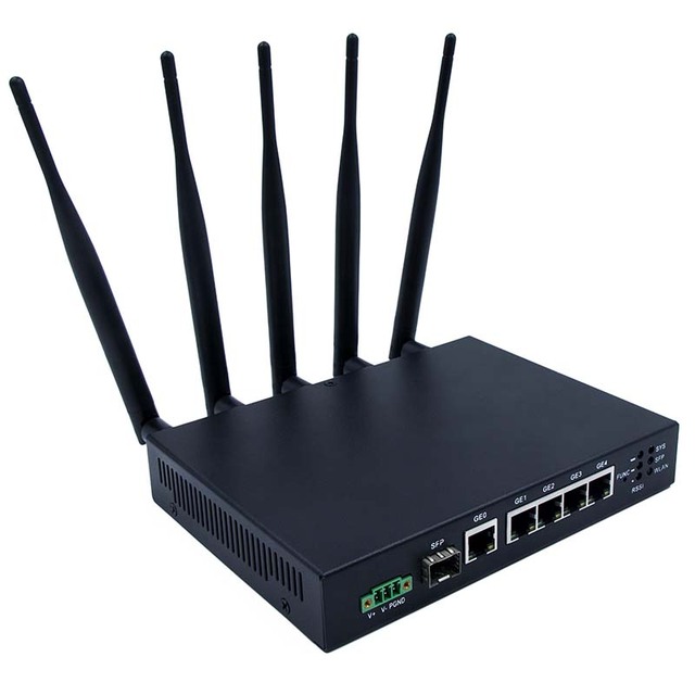 Gigabit Dual Band 2.4GHz 5GHz Wi-Fi 6 AX3000 Dual Sim 4G LTE Industrial Router With SFP Port