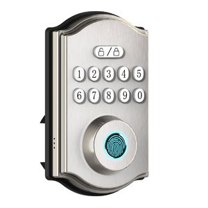 สมาร์ทล็อคประตูลายนิ้วมืออลูมิเนียมอัลลอยด์สีดำ รหัสผ่านการ์ด IC ปลดล็อคประตูรักษาความปลอดภัยสำหรับสำนักงาน AF08 - Product Image 3