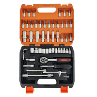 E-Friend - Kit d'outils à main professionnels en acier au carbone, 53 pièces, étui rigide, OEM personnalisable, clés mixtes pour réparation automobile, garantie 1 an