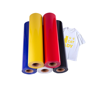 Haoyin Rouleaux de vinyle thermocollant PU Flex HTV découpable à chaud, Matériau en feuille de PVC pour vêtements, T-shirts et films - Product Image 2
