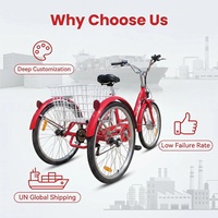 Moderna bicicleta eléctrica aleación aluminio 7 velocidades bicicleta carga plegable compras triciclo cesta trasera pasajerosCEE
