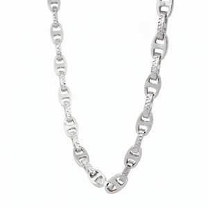 Collier chaîne marine en platine Pt950 massif blanc de qualité supérieure, robuste, unisexe, audacieux, bijou en platine, cadeau - Product Image 6