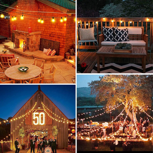 Hanging LED Chain <strong>Socket</strong> <strong>Light</strong> Cord Set Ambience Campsite Yard Backyard G40 Waterproof Bistro Cafe Garden Paito String <strong>Lights</strong> - Product Image 3