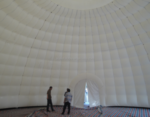 Tùy chỉnh quảng cáo Khổng Lồ Trắng mái vòm màu đen lều với ánh sáng dẫn cho đám cưới sự kiện bên thổi lên nhà <span class=keywords><strong>Inflatable</strong></span> Lều tuyết lều - Product Image 6