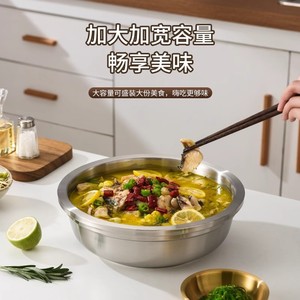 Korean Style Stainless Steel Double Wall Bowl Set For Soup Ramen Salad Egg Mixing Noodle Vegetable Washing Home Use - Product Image 2